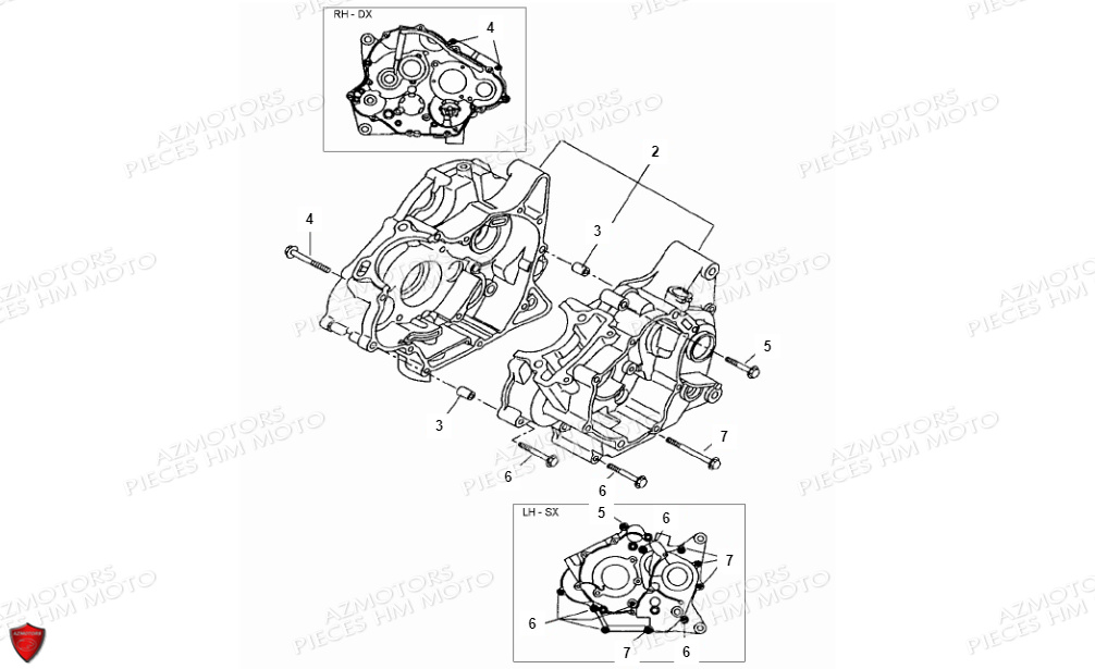 Carters Moteur VENT PIECES HM LOCUSTA 125-200 (2011-2013)