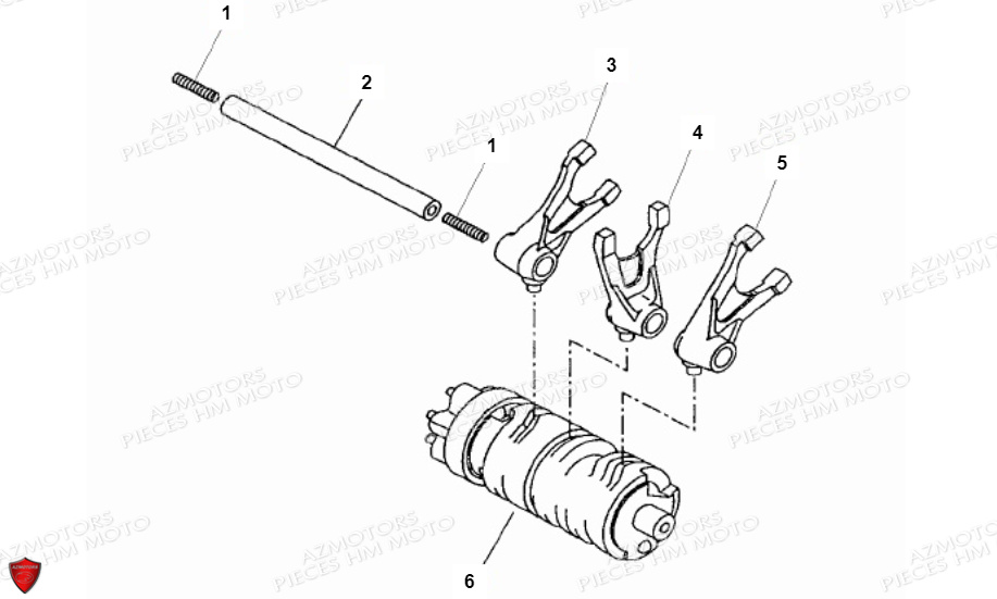 Fourchettes Barillet VENT PIECES HM LOCUSTA 125-200 (2011-2013)