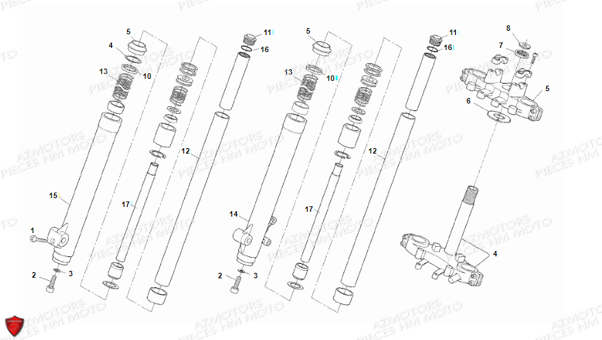 FOURCHE AVANT pour TRAIL-LOCUSTA-2012-2013