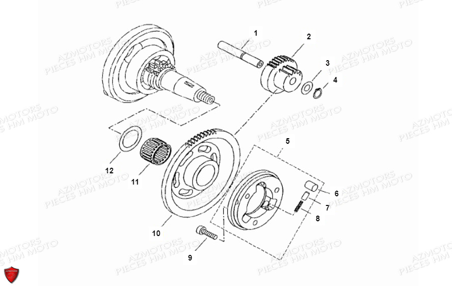 Pignons De Demarrage VENT PIECES HM LOCUSTA 125-200 (2011-2013)
