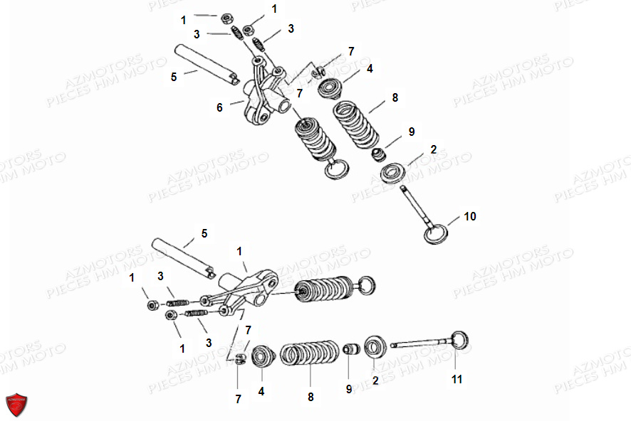 Soupapes VENT PIECES HM LOCUSTA 125-200 (2011-2013)