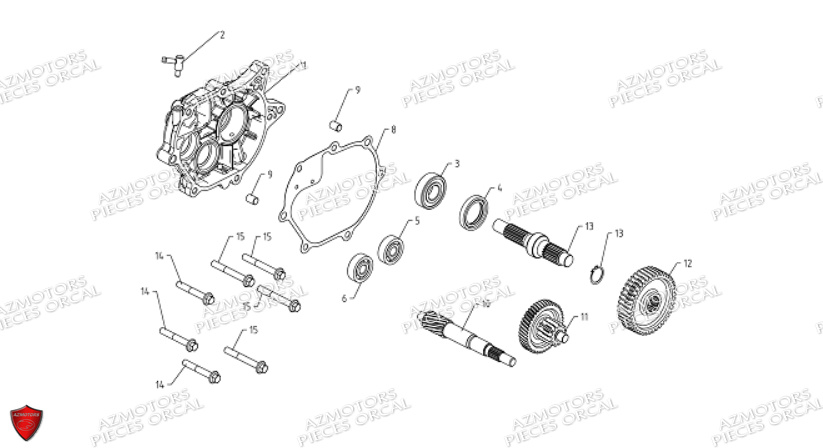 Carter De Transmission ORCAL Pièces ORCAL TREVIS 125 Euro III