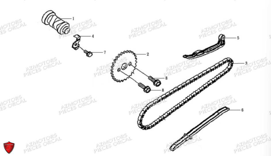 CHAINE DE DISTRIBUTION ORCAL TREVIS 125 EU III