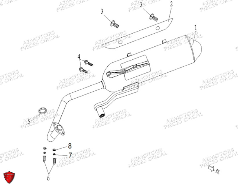 ECHAPPEMENT ORCAL TREVIS 125 EU III