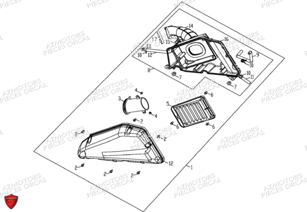 Filtre A Air ORCAL Pièces ORCAL TREVIS 125 Euro III