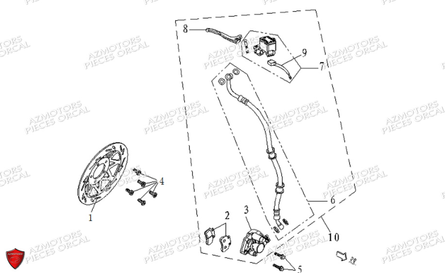 Freinage ORCAL Pièces ORCAL TREVIS 125 Euro III