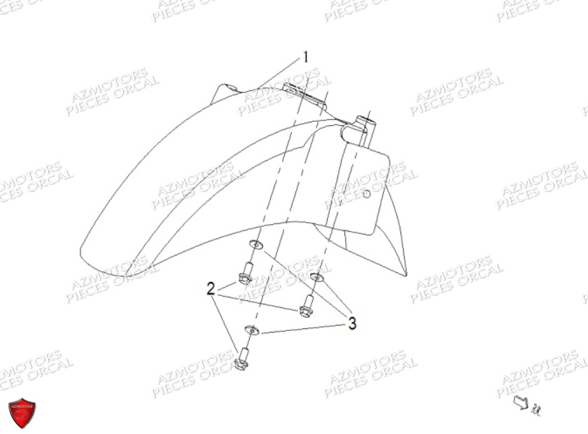 GARDE BOUE AVANT ORCAL TREVIS 125 EU III