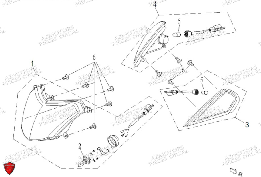 PHARE CLIGNOTANTS ORCAL TREVIS 125 EU III