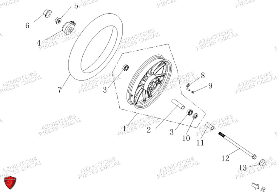 ROUE AVANT ORCAL TREVIS 125 EU III