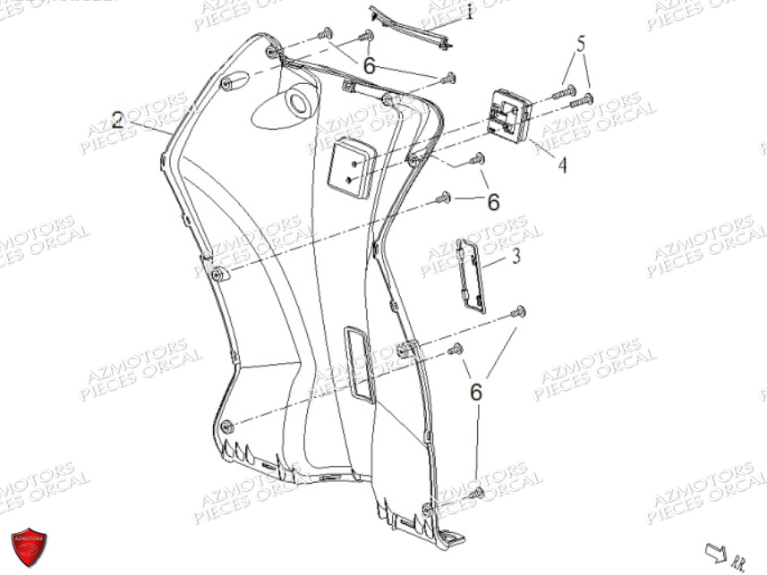 TABLIER INTERIEUR ORCAL TREVIS 125 EU III