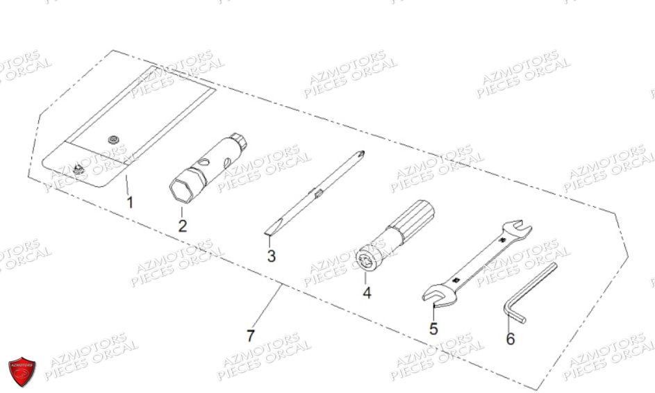 Trousse A Outils ORCAL Pièces ORCAL TREVIS 125 Euro III