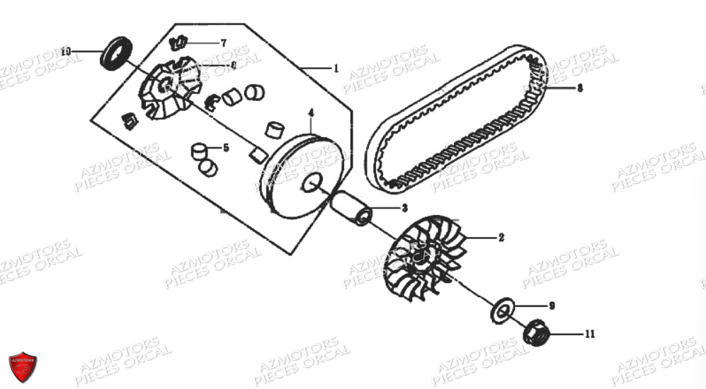 VARIATEUR ORCAL TREVIS 125 EU III