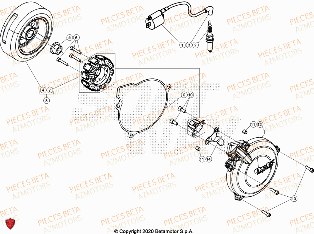 Allumage BETA Pieces BETA TRIAL EVO 300 2T - (2024)