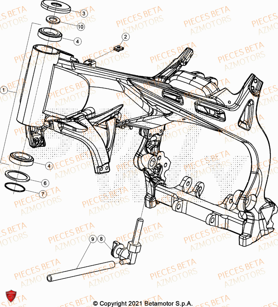 Chassis BETA Pieces BETA TRIAL EVO 300 2T - (2024)