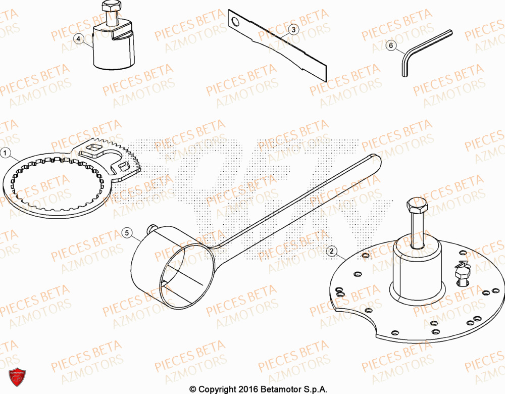 Outillage Special BETA Pieces BETA TRIAL EVO 300 2T - (2024)