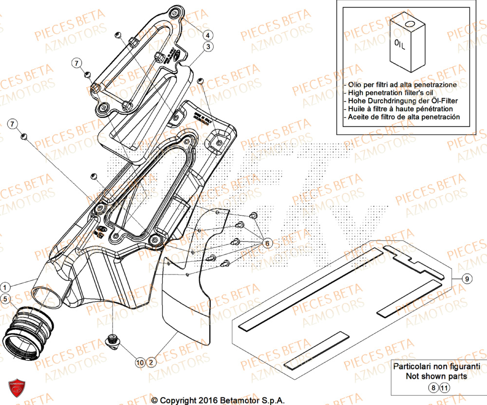 Boitier De Filtre BETA Pieces BETA TRIAL EVO 300 2T FACTORY - (2024)