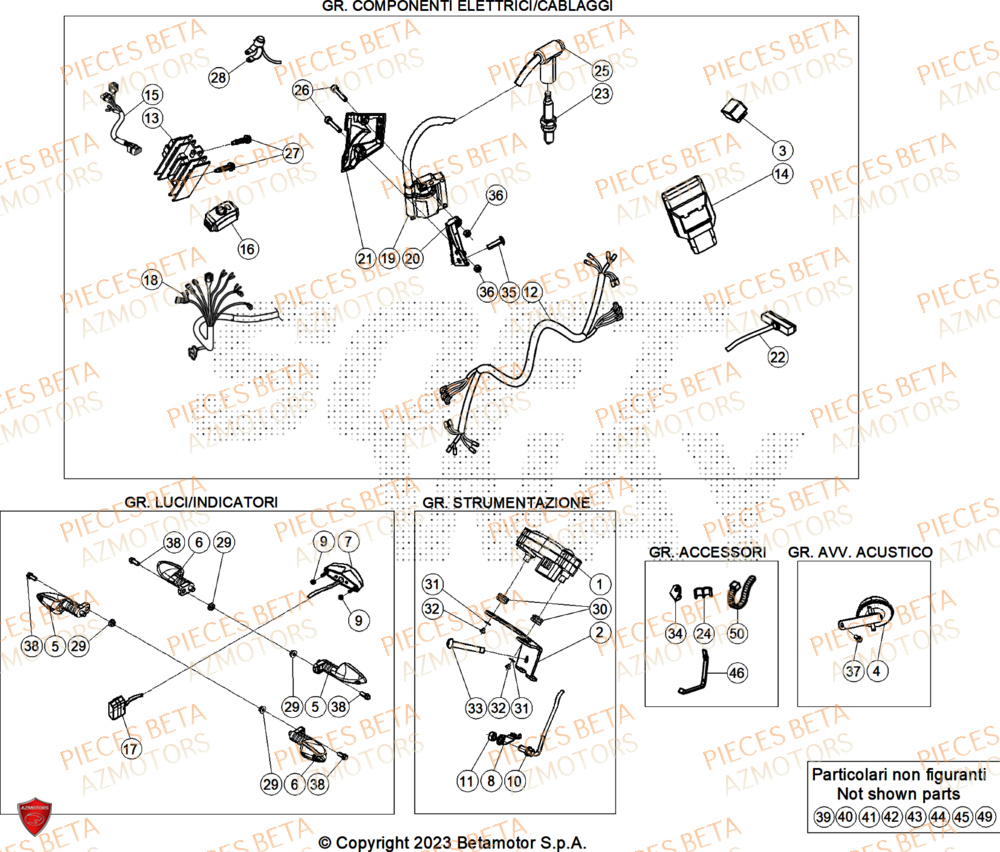 Installation Electrique BETA Pieces BETA TRIAL EVO 300 2T FACTORY - (2024)