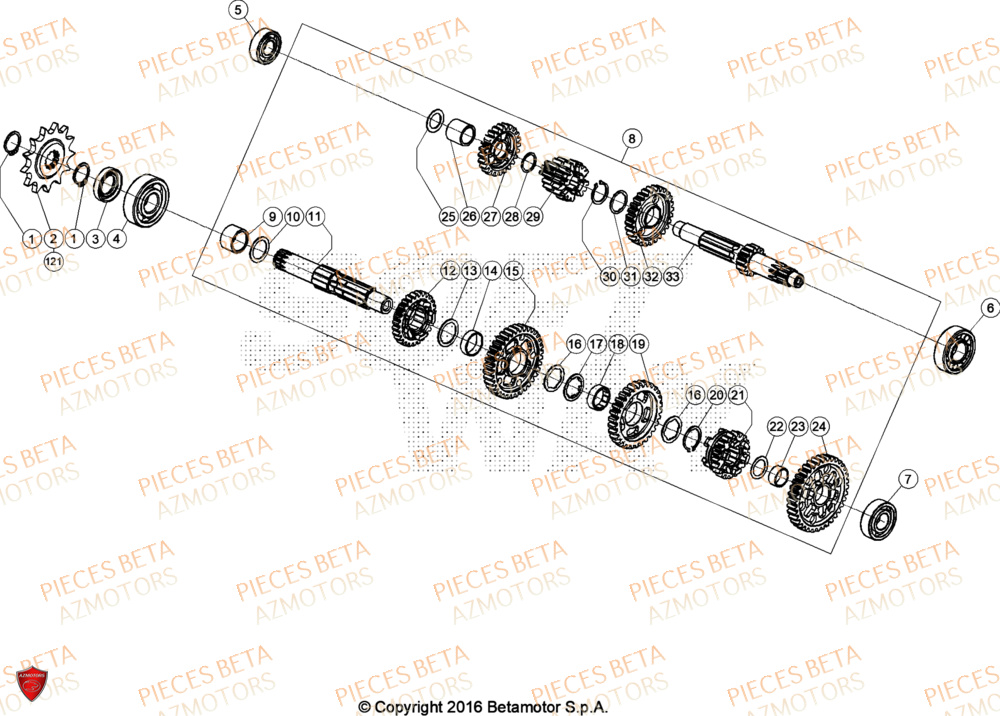 Boite A Vitesses BETA Pieces BETA TRIAL EVO 300 4T - (2024)