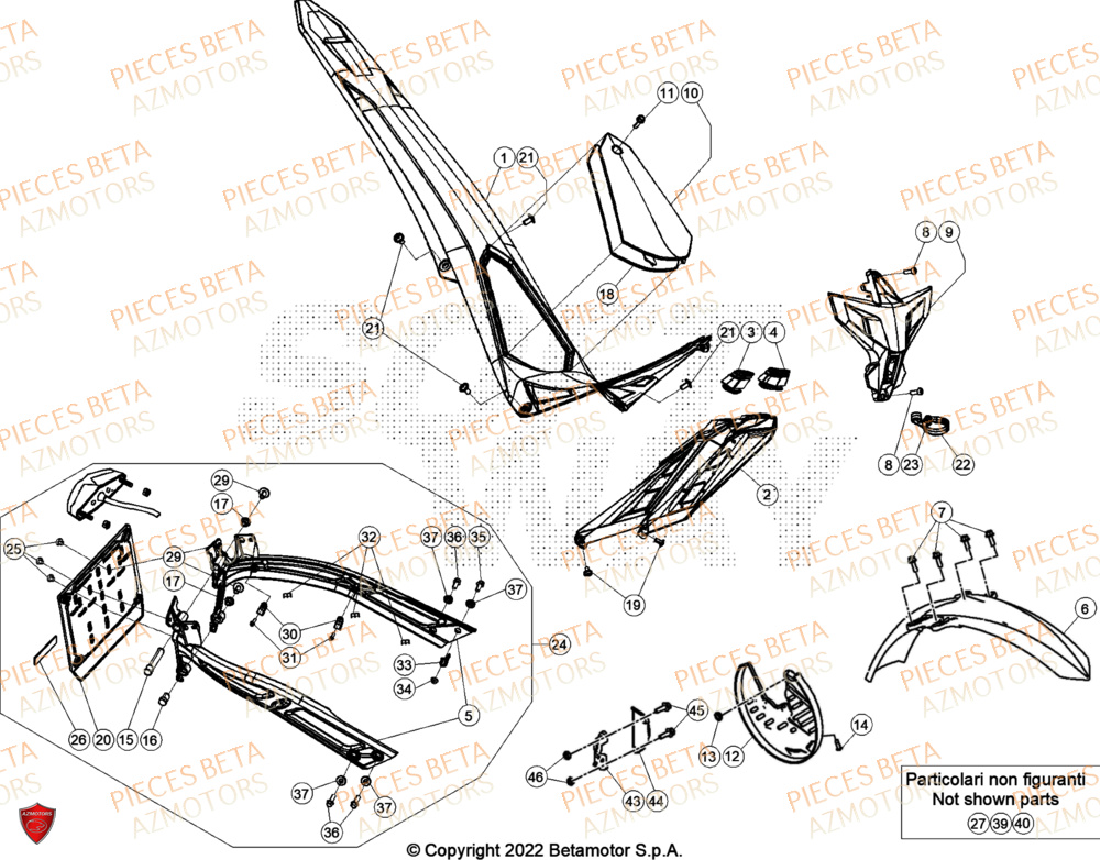 Carenages Avant BETA Pieces BETA TRIAL EVO 300 4T - (2024)