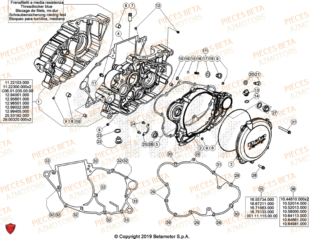 Carter BETA Pieces BETA TRIAL EVO 300 4T - (2024)