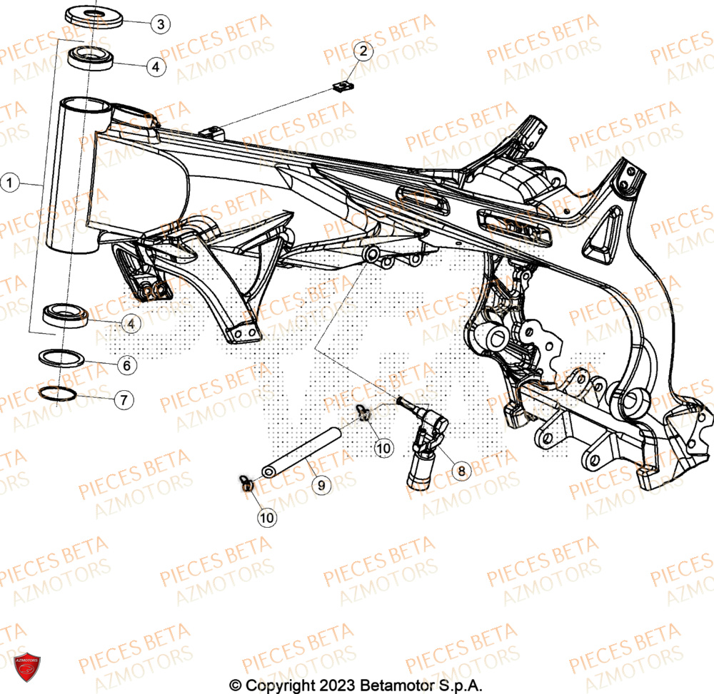 Chassis BETA Pieces BETA TRIAL EVO 300 4T - (2024)