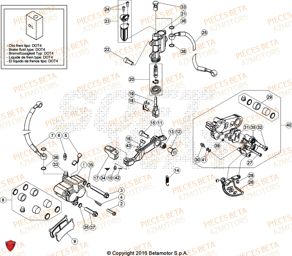 Freins BETA Pieces BETA TRIAL EVO 300 4T FACTORY - (2024)
