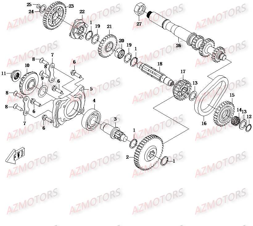 BOITE CFMOTO UFORCE 500 600