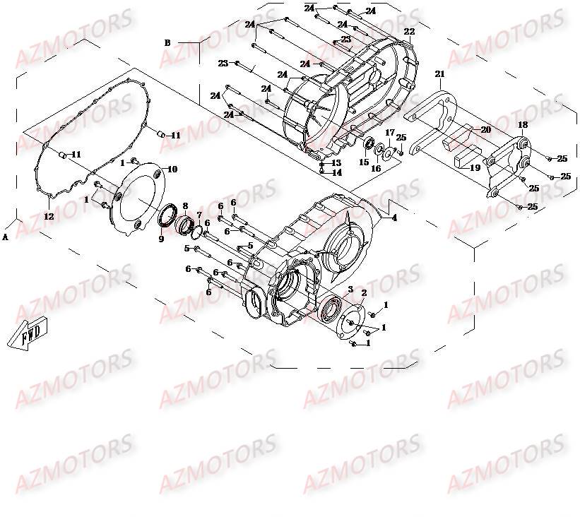 CARTER CVT CFMOTO UFORCE 500 600