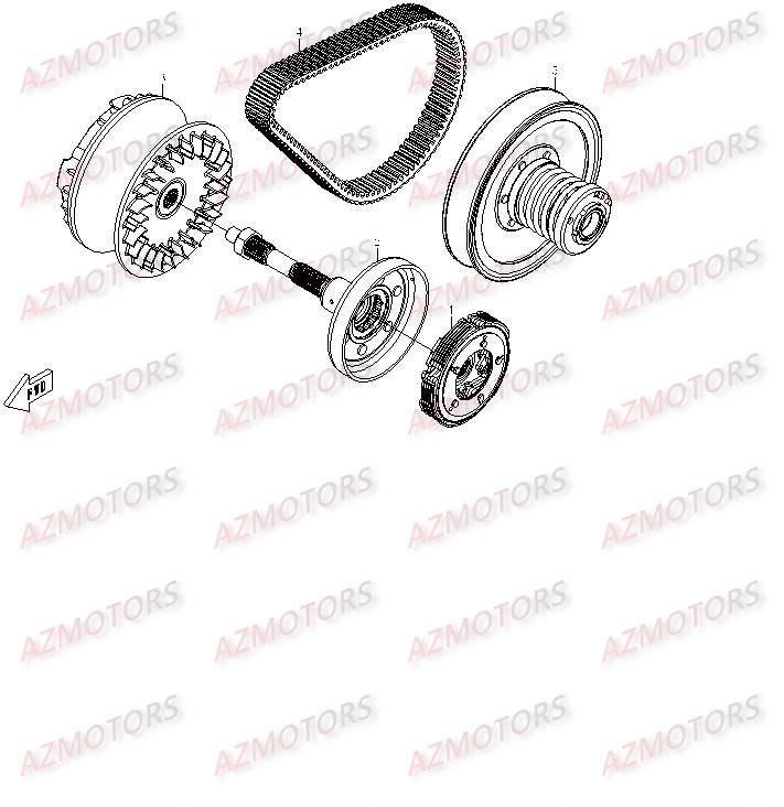 Cvt CFMOTO Pièces Origine CFMOTO UFORCE 500/600