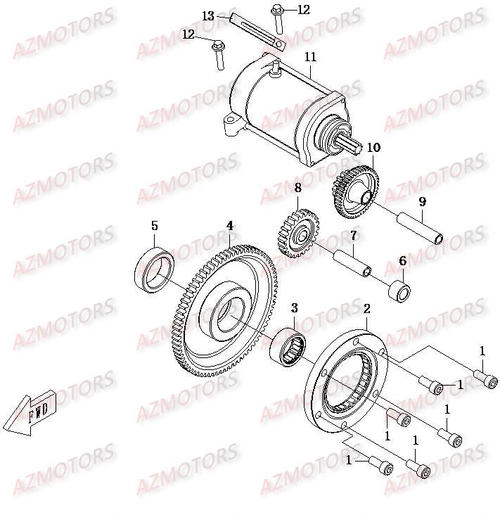 DEMARREUR CFMOTO UFORCE 500 600