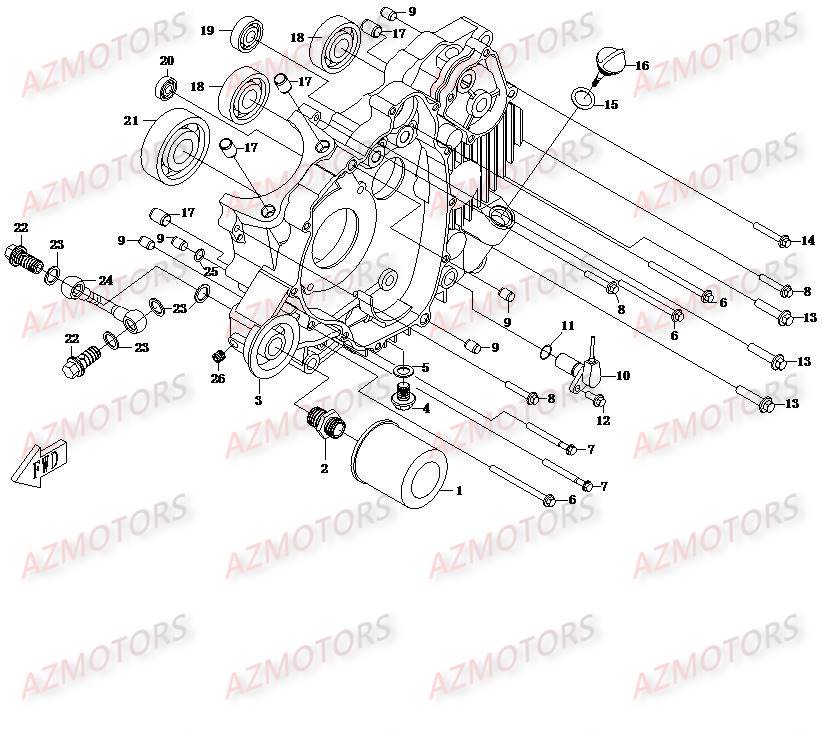 DEMI CARTER GAUCHE CFMOTO UFORCE 500 600