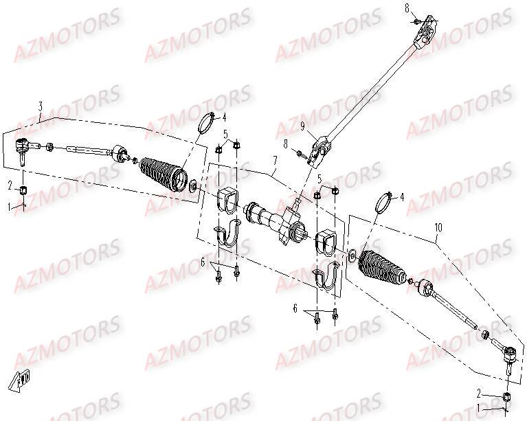 DIRECTION CFMOTO UFORCE 500 600