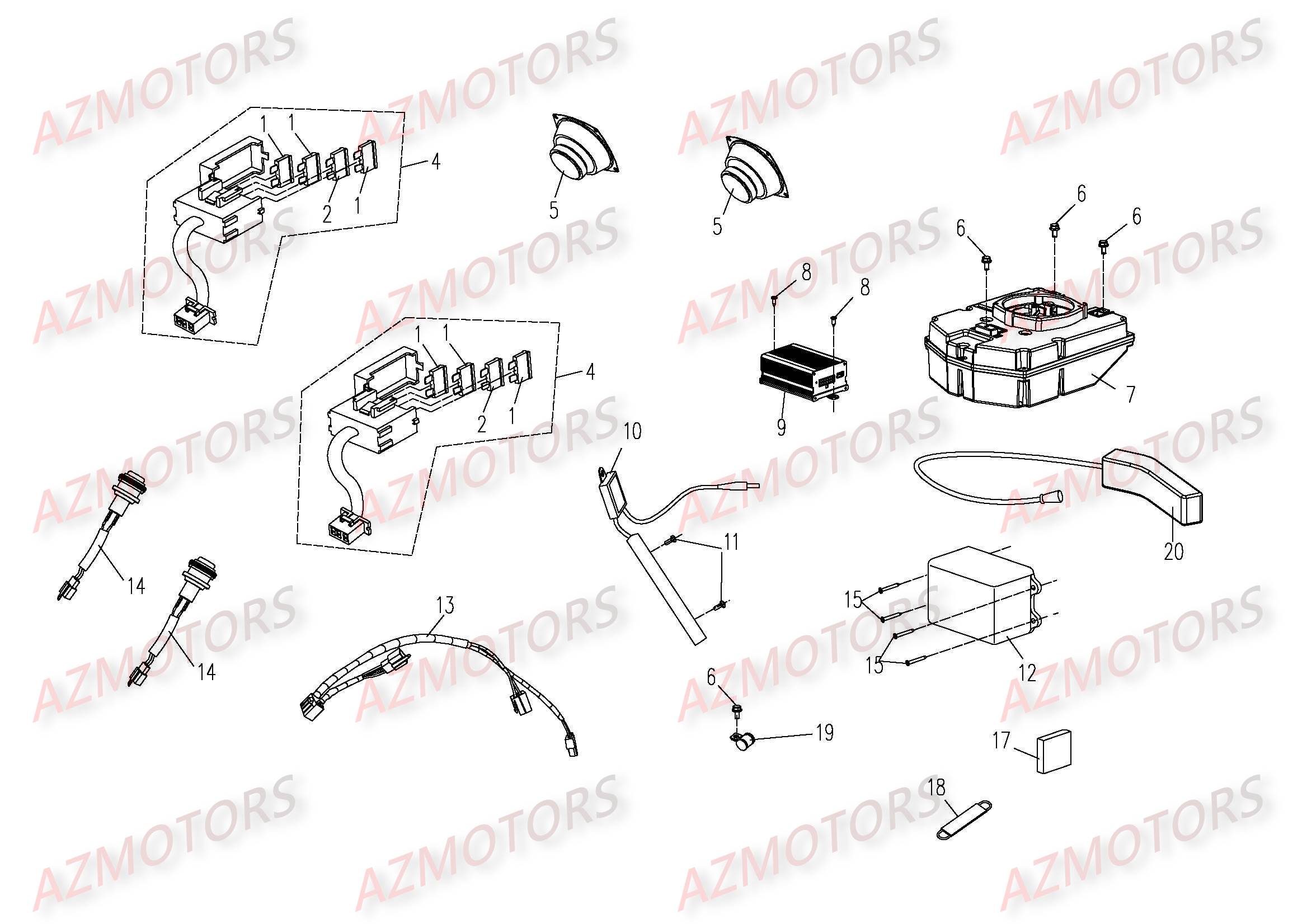 ELECTRICITE CFMOTO UFORCE 500 600