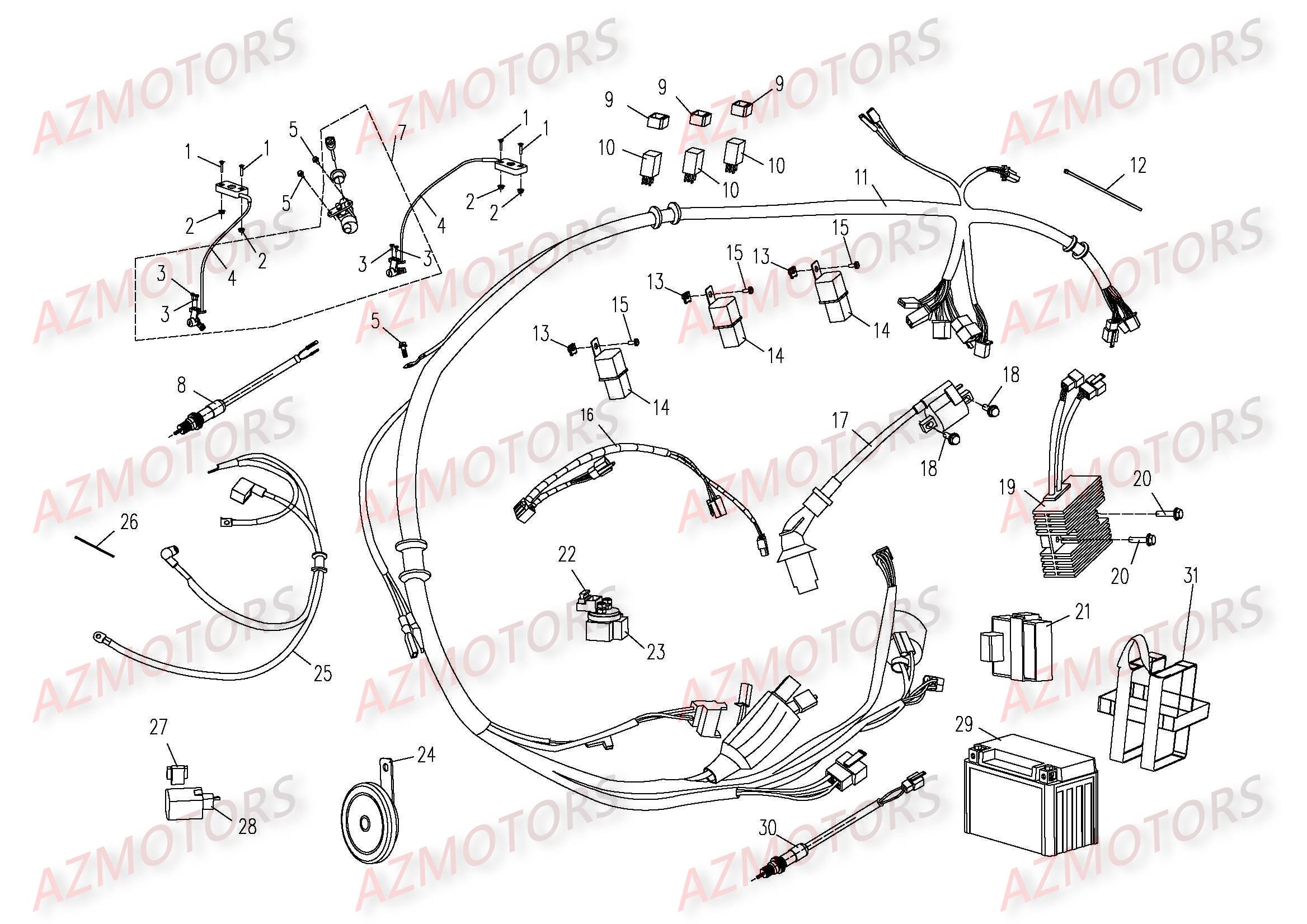 FAISCEAU ELECTRIQUE CFMOTO UFORCE 500 600