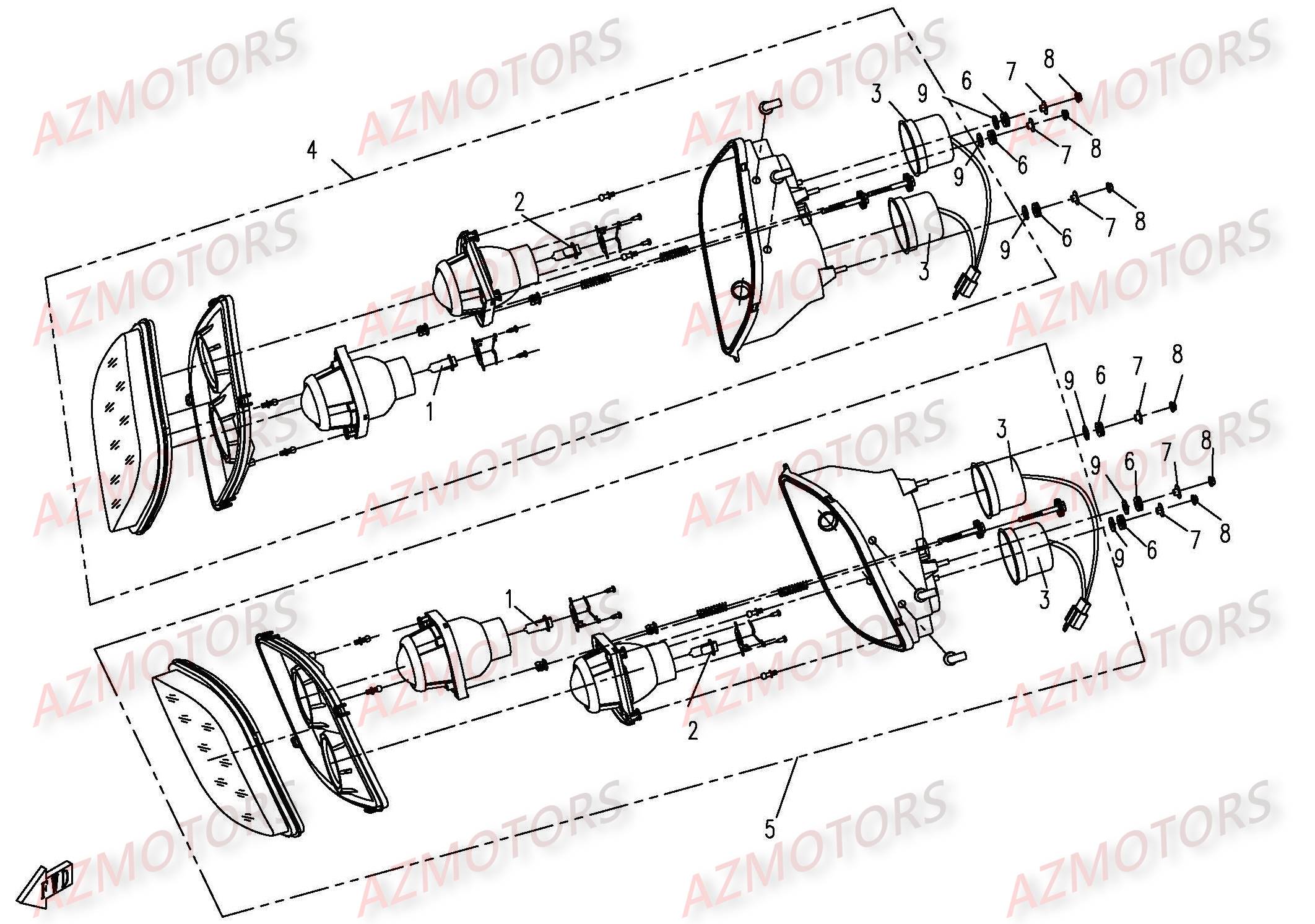 FEUX AVANT CFMOTO UFORCE 500 600