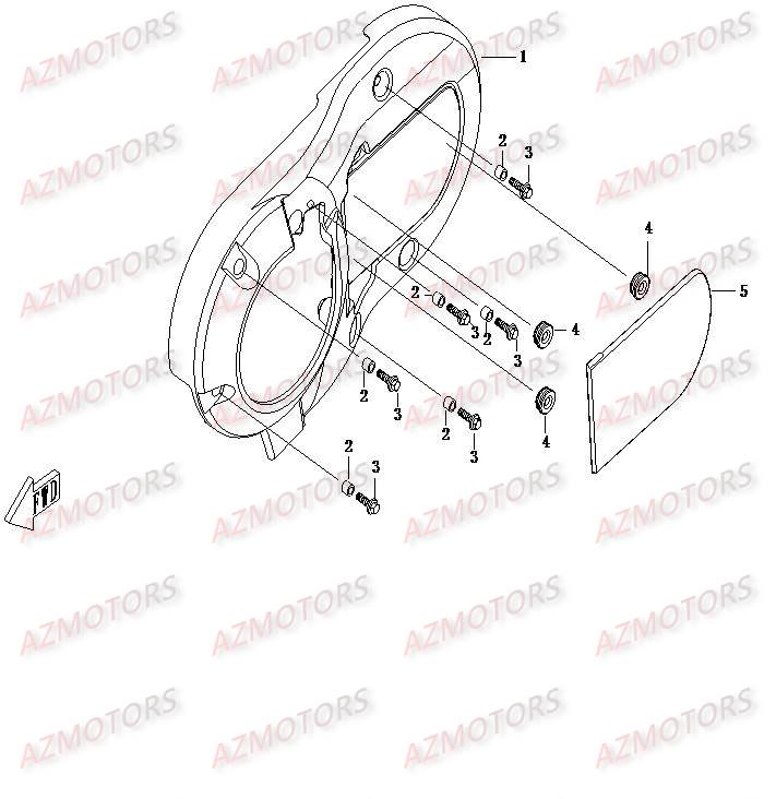 Protection Moteur Gauche CFMOTO Pièces Origine CFMOTO UFORCE 500/600