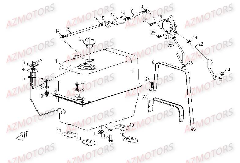 RESERVOIR CFMOTO UFORCE 500 600