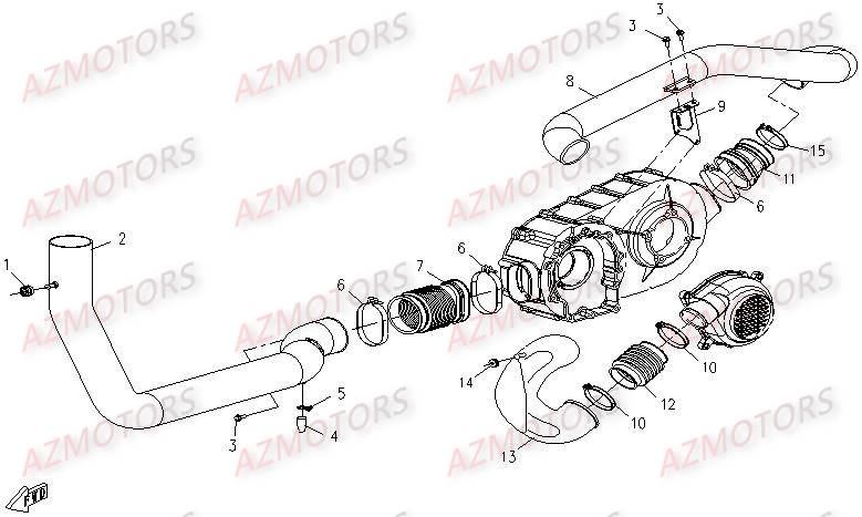 Ventilation Cvt CFMOTO Pièces Origine CFMOTO UFORCE 500/600