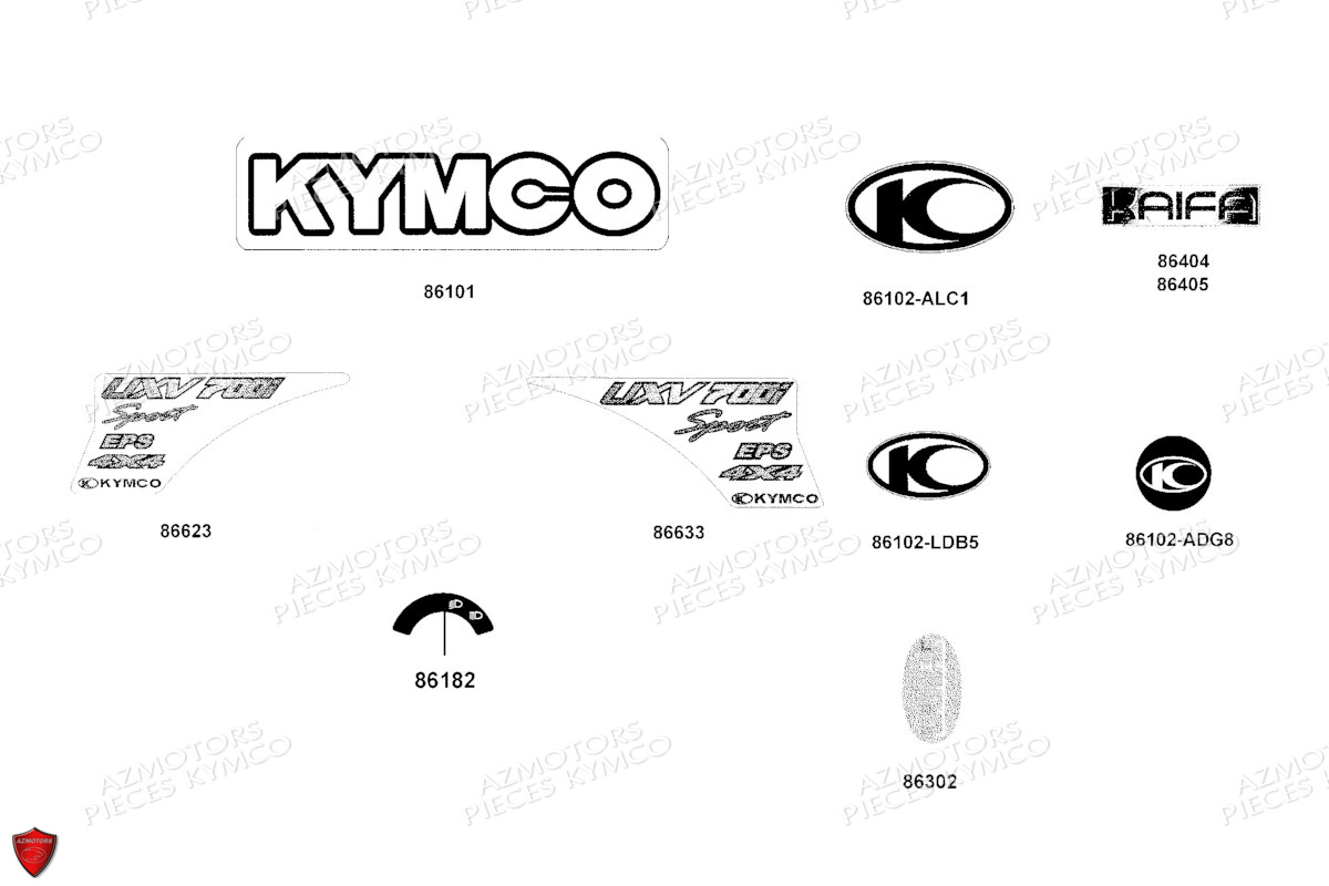 Decors KYMCO Pieces KYMCO UXV 700I SPORT EPS T1A (UBADMD)