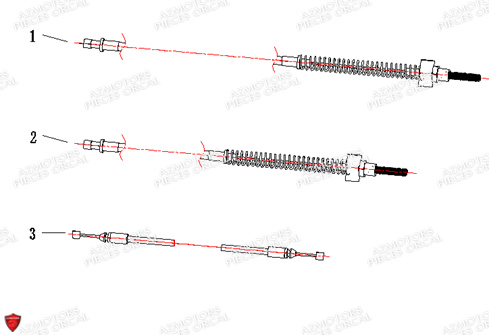 Cable De Selle ORCAL Pieces Orcal scooter V28 2KW (équivalent 50cc)