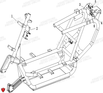 Cadre Chassis ORCAL Pieces Orcal scooter V28 2KW (équivalent 50cc)