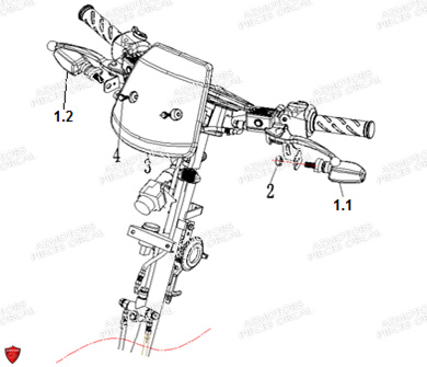 Clignotants ORCAL Pieces Orcal scooter V28 2KW (équivalent 50cc)