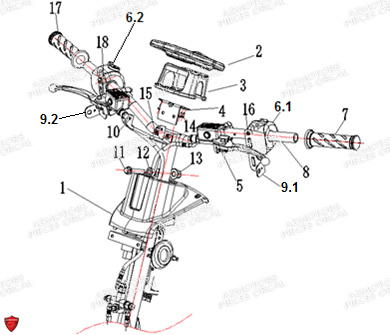 Guidon Compteur ORCAL Pieces Orcal scooter V28 2KW (équivalent 50cc)