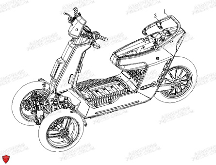 Poignee De Maintien ORCAL Pieces Orcal scooter V28 2KW (équivalent 50cc)