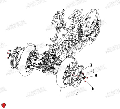 ROUE AVANT ORCAL V28 2KW