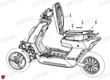 Selle ORCAL Pieces Orcal scooter V28 2KW (équivalent 50cc)