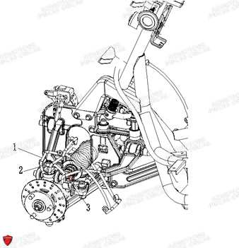 Support De Garde Boue ORCAL Pieces Orcal scooter V28 2KW (équivalent 50cc)