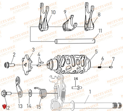 BARILLET DE SELECTION VOGE VOGE 125 R