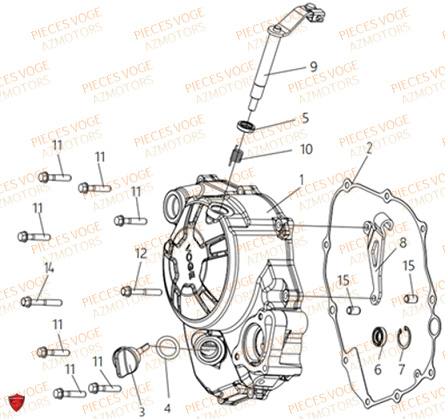 COUVRE CARTER DROIT VOGE VOGE 125 R