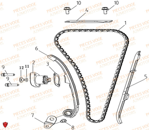 Distribution VOGE Pieces VOGE 125R EURO V